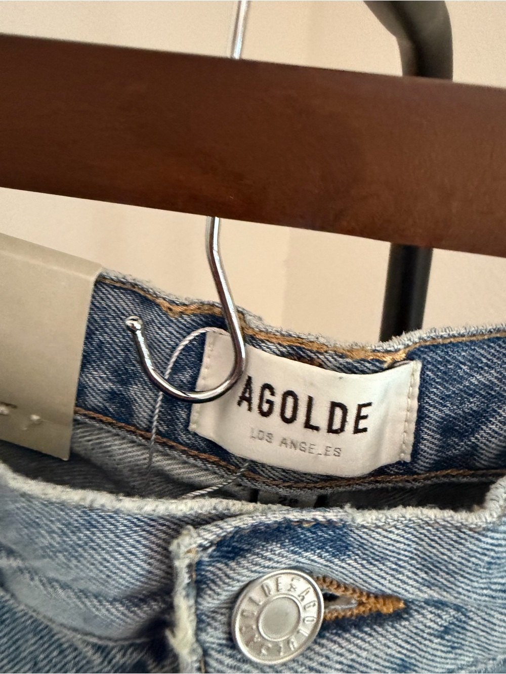 AGOLDE Straight Leg High-Rise Jeans - Light Blue Denim 90’s pinch - Picture 5 of 9